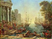 Claude Lorrain Seaport with the Embarkation of Saint Ursula Sweden oil painting artist